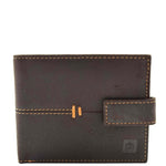 Mens Hunter Leather Slim Bifold Wallet HOL104 Brown 1