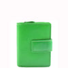 Womens Purse Real Soft Premium Leather Bi Fold HOL1132 Garden Green 1