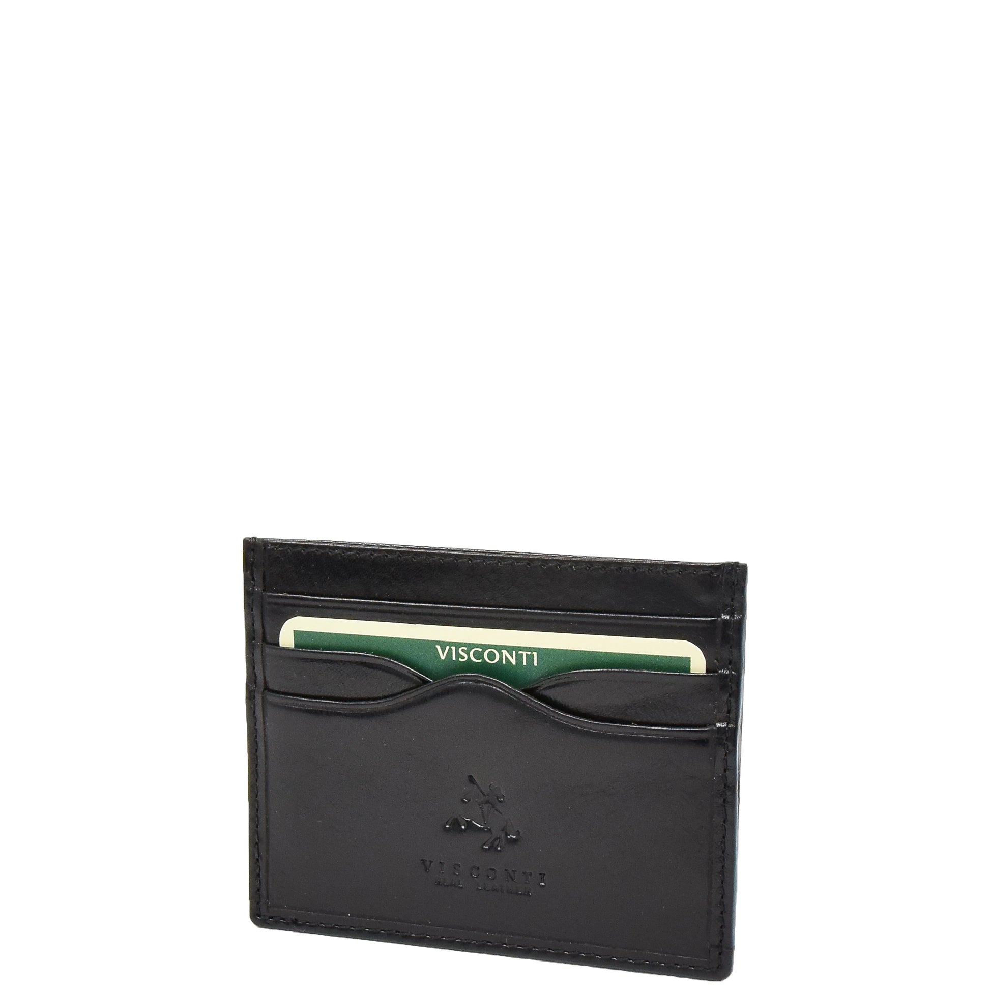 Premium Leather Card Holder Venice Black