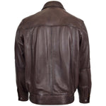 Mens Bomber Leather Jacket Classic Style Jim Brown Nappa 1