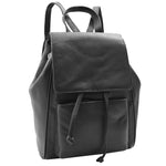 Real Leather Classic Travel Backpack HOL841 Black
