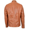Mens Casual Biker Leather Jacket Jaime Tan 1