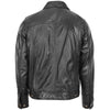 Mens Leather Lee Rider Casual Jacket Terry Black 1