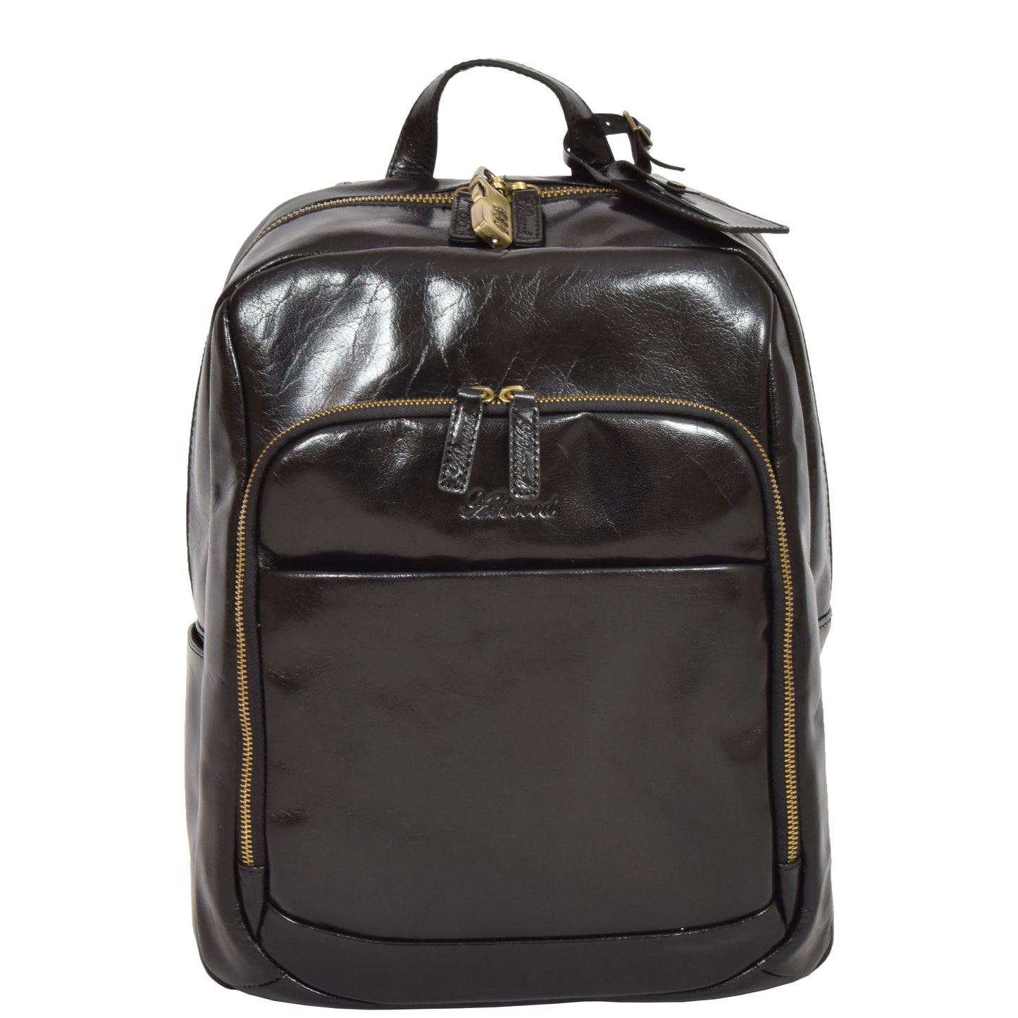 mens leather laptop backpack