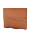 Mens Leather Slim Bifold Wallet HOL802 Cognac 1