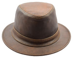 Real Leather Trilby Hat Soft Lightweight HL004 Reddish Brown 1