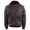 Mens Real Leather G-1 Bomber Jacket Airforce Badges FINCH Brown 2