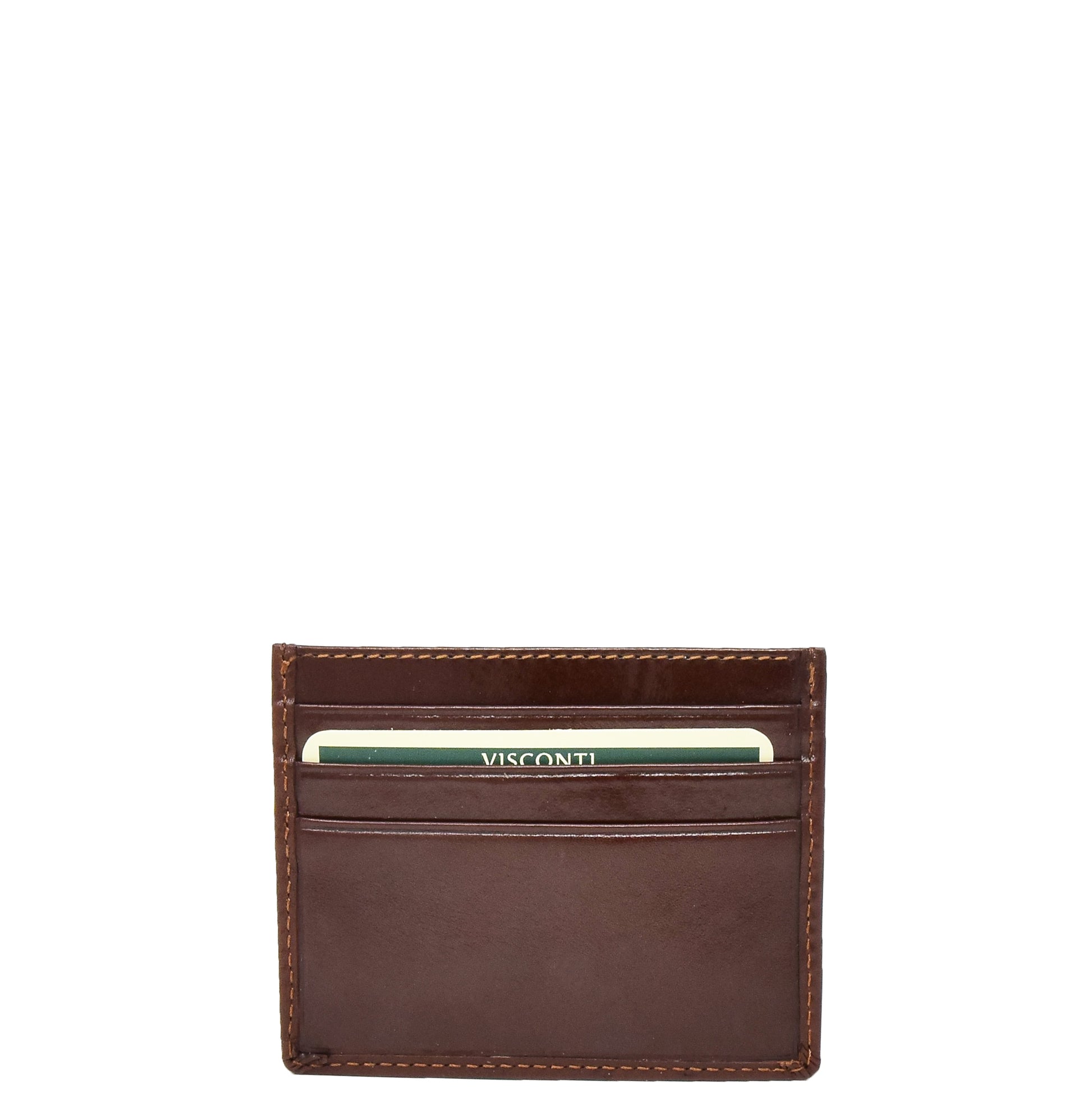 Premium Leather Card Holder Venice Brown 1