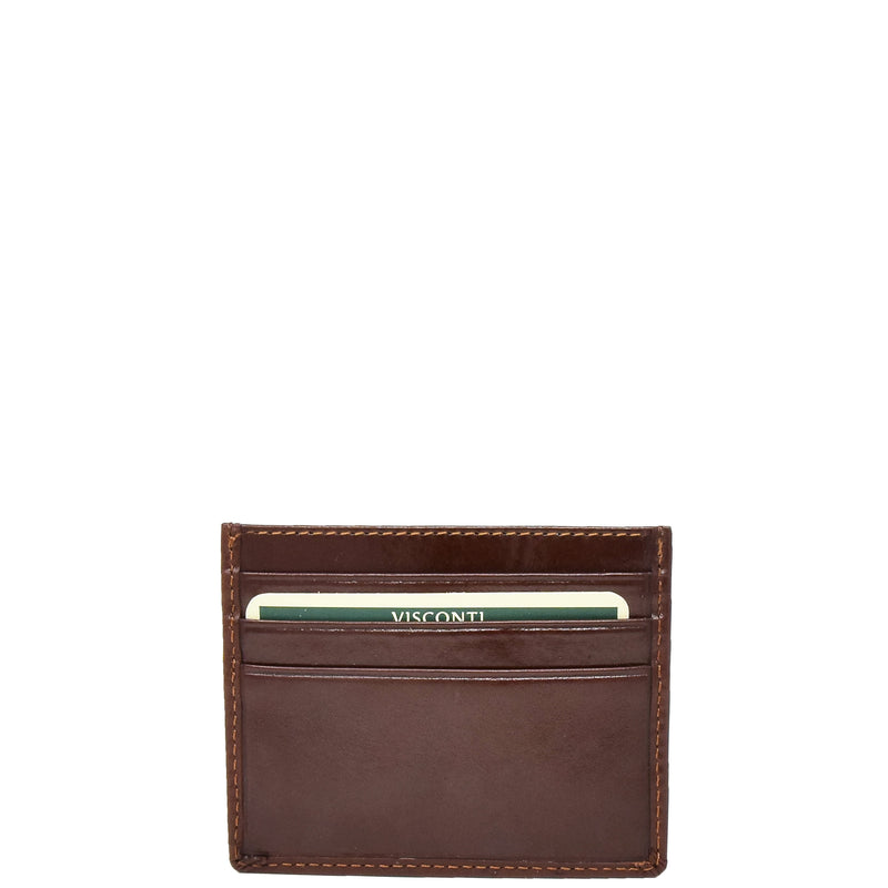 Premium Leather Card Holder Venice Brown 1