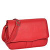 ladies red leather shoulder bag