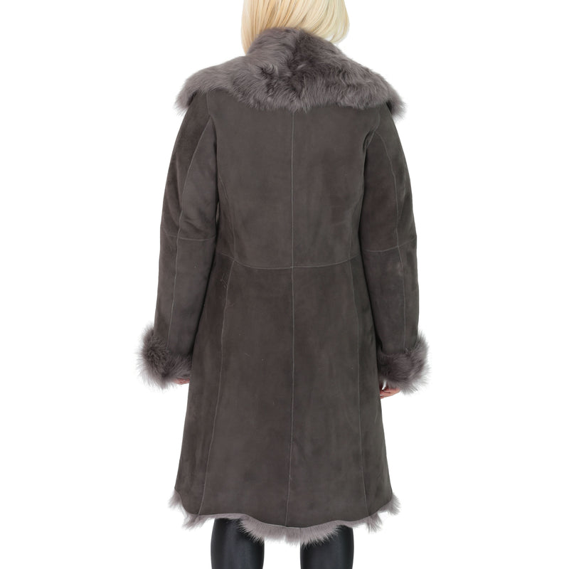 3/4 length shearling coat