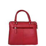 Womens Leather Small Tote Cross Body Bag Everly Red 1