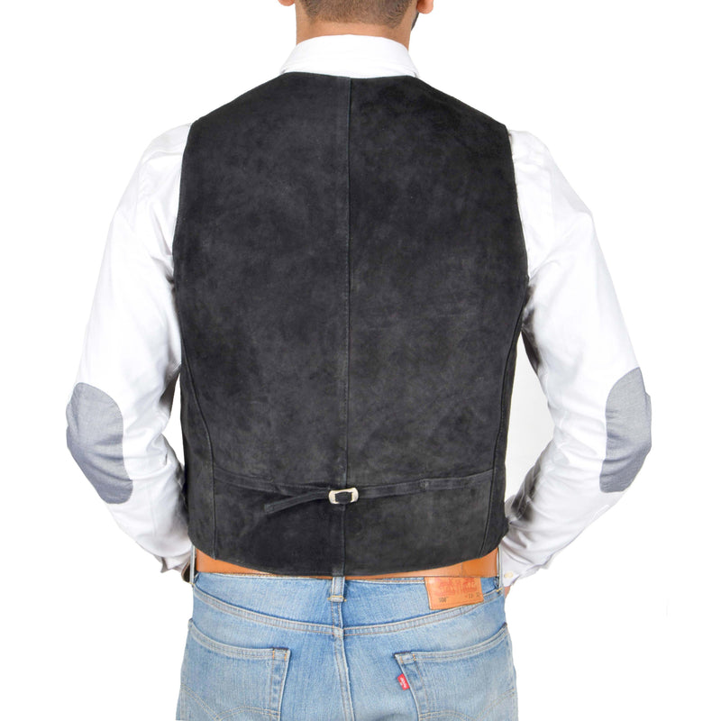 suede vest with adjustable back strap