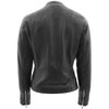 Womens Soft Leather Biker Style Jacket Elyza Black 1
