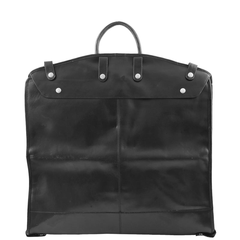 Real Leather Slimline Garment Carrier Taipei Black 1