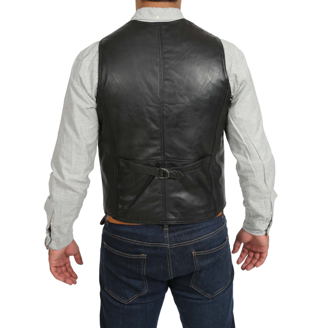 soft napa leather gilet