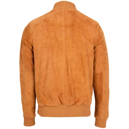 Mens Suede MA-1 Bomber Jacket Trevor Tan 1