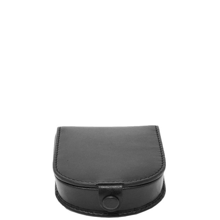 Horse Shoe Luxury Leather Coins Wallet HOL5RT Black 1