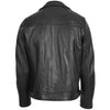 Mens Leather Biker Brando Design Jacket Sean Black 1