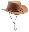 Real Leather Cowboy Australian Bush Hat HL005 Tan 2