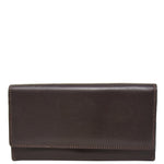 Womens Envelope Style Leather Purse Adelaide Brown 1
