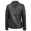 Womens Classic Zip Fastening Leather Jacket Julia Black 1