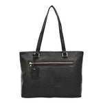 Womens Leather Classic Shopper Bag Sadie Black 1