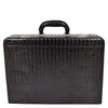 Croc Print Attache Briefcase Classic Faux Leather Bag C521 Black Large