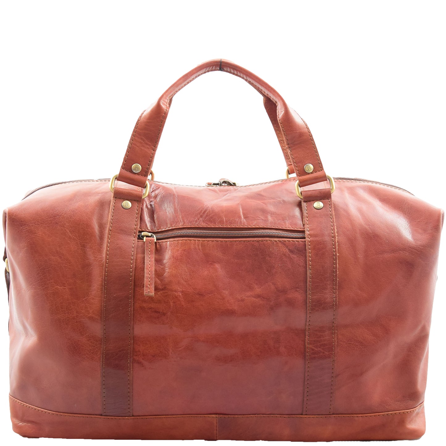 Real Leather Travel Holdall Large Duffle Bag Texas Tan 2