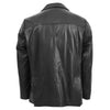 Mens Leather Blazer Two Button Jacket Zavi Black 1