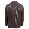 Mens Leather Blazer Two Button Jacket Zavi Brown 2