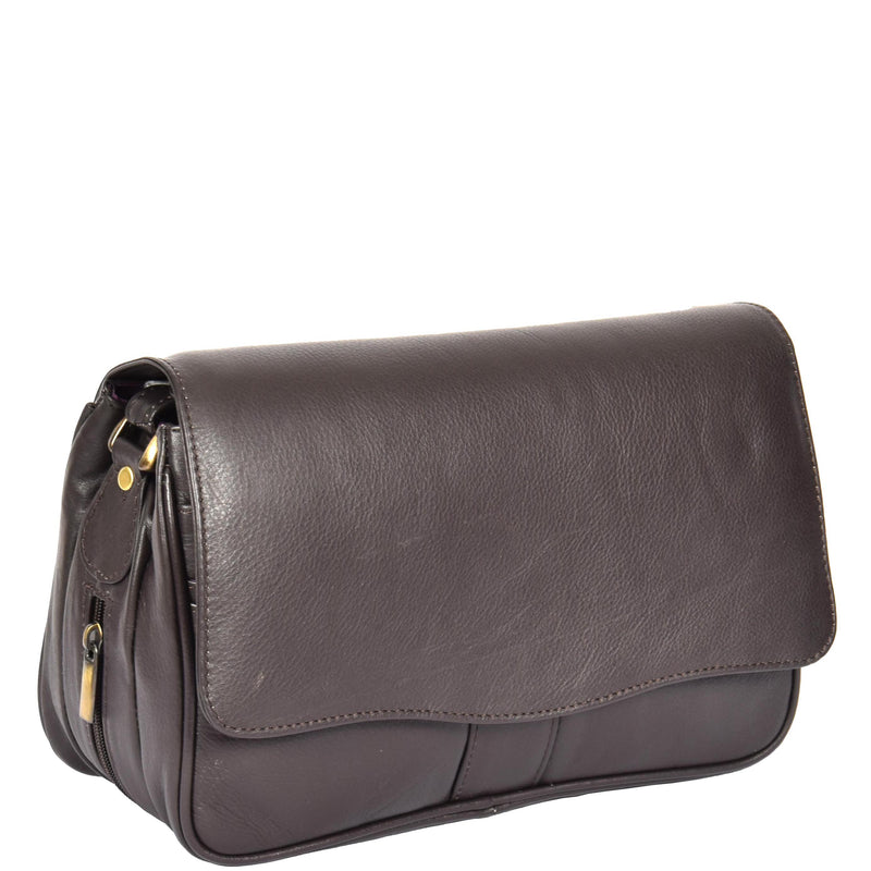 ladies leather flap over bag