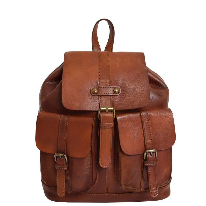 lightweight leather rucksack