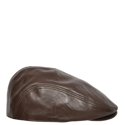 soft leather gatsby cap