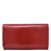 Womens Envelope Style Leather Purse Mary Red 1