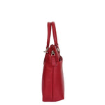 Womens Leather Small Tote Cross Body Bag Everly Red 2