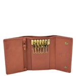 Trifold Leather Keys Wallet HL8711 Brown