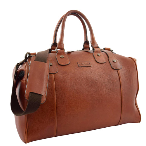 Luxury Leather Travel Holdall Duffle Coleford Tan