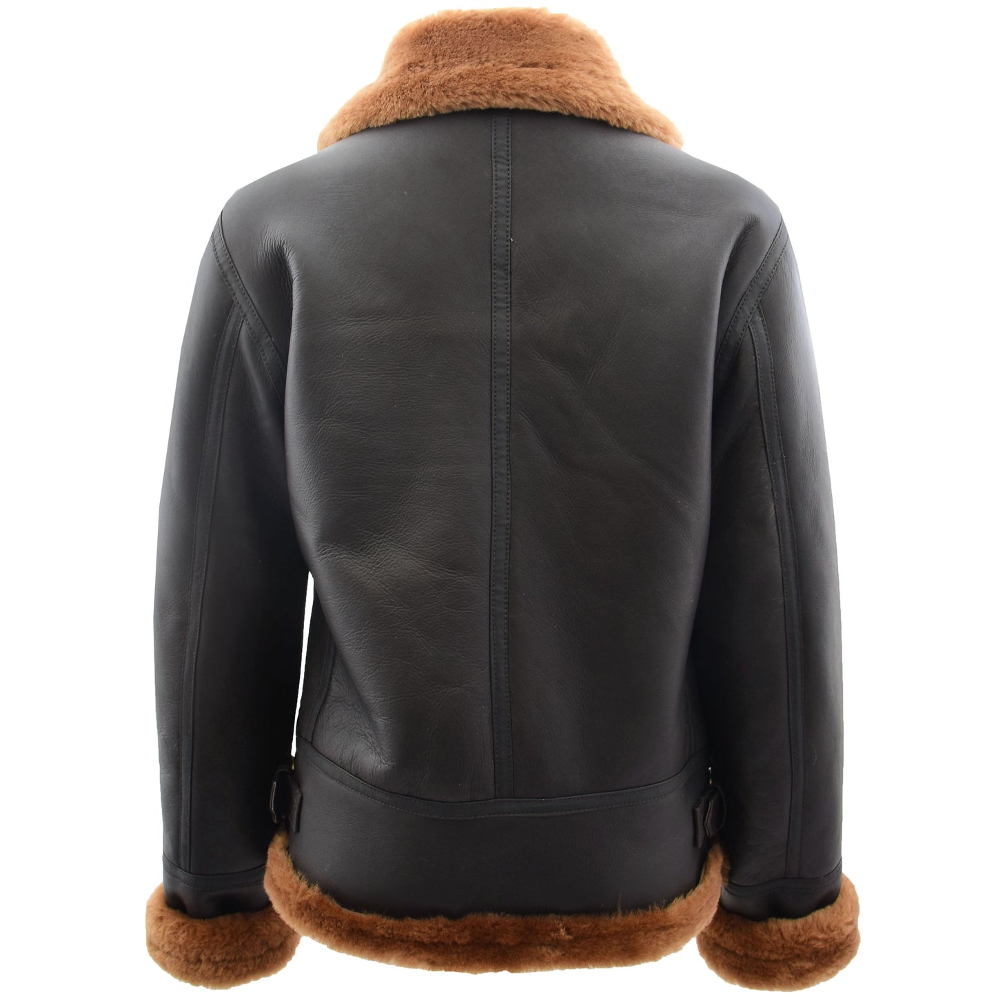 Womens Sheepskin B3 Detachable Hoodie Jacket Naomi Brown Ginger 2