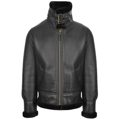 Men's Classic B3 Original Sheepskin Jacket Black 2