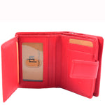 Womens Purse Real Soft Premium Leather Bi Fold HOL1132 Red 3