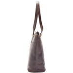 Womens Large Casual Real Leather Shoulder Handbag Greenland Brown 3