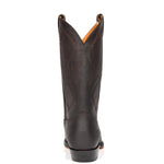 western heel leather boots