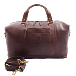 Real Leather Travel Holdall Large Duffle Bag Texas Brown 3