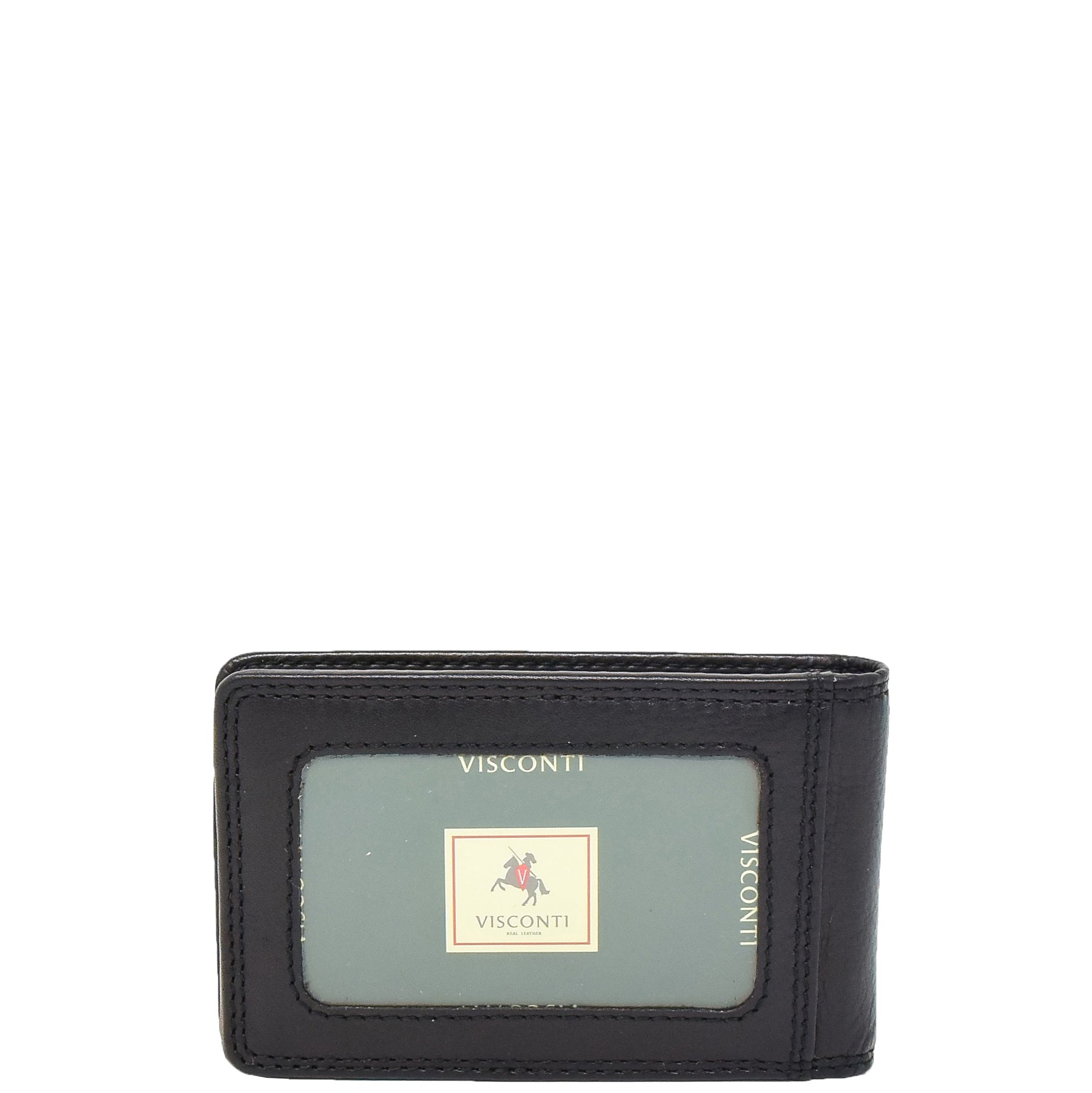 Slim Fold Leather Card Wallet Madrid Black 2