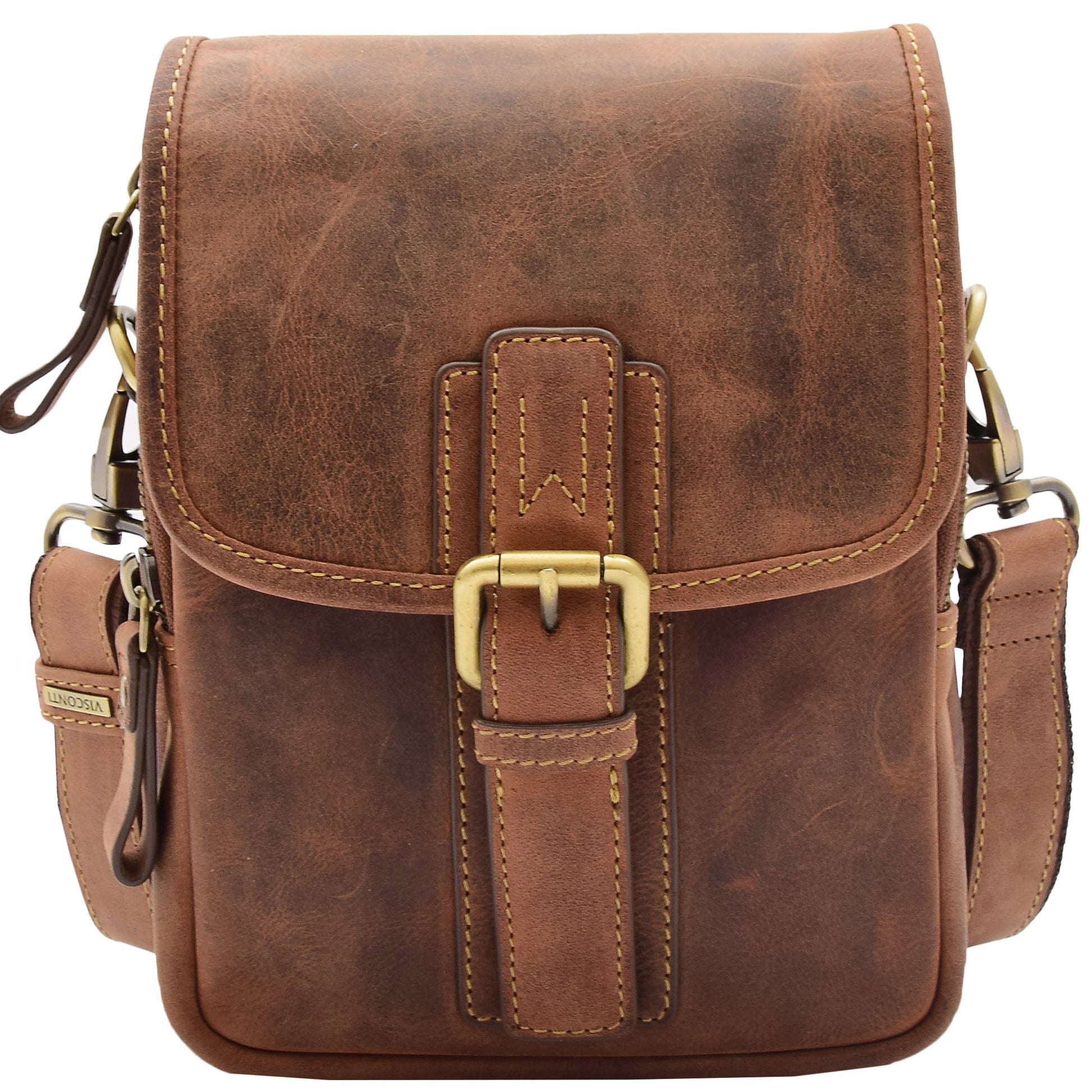 Mens Trendy Smart Crossbody Bag Genuine Leather Messenger Lucas Tan 4