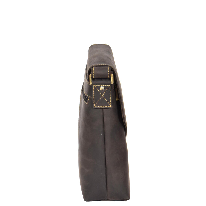 mens leather bag with an adjustable shoulder strap