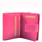 Womens Purse Real Soft Premium Leather Bi Fold HOL1132 Cerise 3