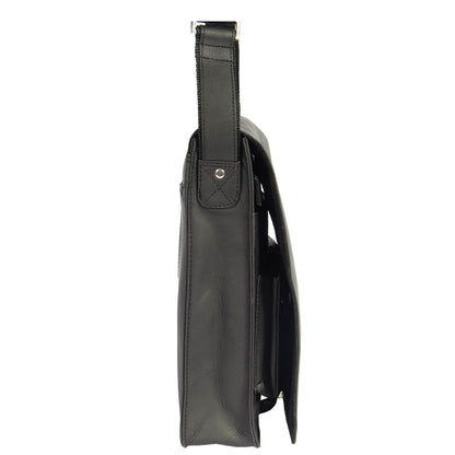 leather flap over bag for mens