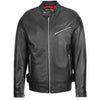 Mens Leather Cafe Racer Causal Biker Jacket Gerard Black 2